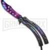 Andux CS Stardust/Black Balisong Butterfly Trainer - Stardust Holes -Kershaw Shop Andux C S Stardust Black Balisong Butterfly Trainer Stardust Holes AB000934 BP 24580 jr large