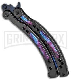 Andux CS Stardust/Black Balisong Butterfly Trainer - Stardust Holes -Kershaw Shop Andux C S Stardust Black Balisong Butterfly Trainer Stardust Holes AB000934 BP 24580 jr side large