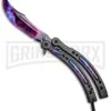 Andux CS Stardust/Black Balisong Butterfly Trainer - Stardust Plain -Kershaw Shop Andux C S Stardust Black Balisong Butterfly Trainer Stardust Plain A0002823 BP 24574 jr large