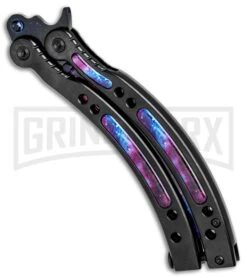 Andux CS Stardust/Black Balisong Butterfly Trainer - Stardust Plain -Kershaw Shop Andux C S Stardust Black Balisong Butterfly Trainer Stardust Plain A0002823 BP 24574 jr side large