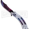 Andux CS Balisong White Butterfly Knife W/ Stardust Inlays - Bowie Stardust -Kershaw Shop Andux CS Balisong White Butterfly Stardust Inlays Bowie Stardust GX 32298 er large
