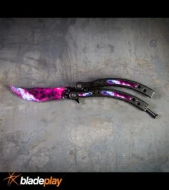 Andux CS Stardust/Black Balisong Butterfly Trainer - Stardust Plain -Kershaw Shop Andux CS Stardust Black Balisong Butterfly Trainer kp steel large