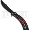 Andux CS Black/Red Balisong Butterfly Trainer - Black Plain -Kershaw Shop Andux CS black red trainer black BP 24570 er large