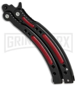 Andux CS Black/Red Balisong Butterfly Trainer - Black Plain -Kershaw Shop Andux CS black red trainer black BP 24570 er spine large