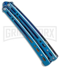 Andux Spectre Blue Balisong Butterfly Trainer - Tanto Blue -Kershaw Shop Andux Spectre Blue trainer tanto blue BP 24593 er side large
