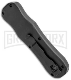 Atomic D/A Black G-10 OTF Automatic Knife - Drop Point Two Tone Plain -Kershaw Shop Atomic DA Black G 10 OTF Auto DP TT Plain GX 33379 jr side large