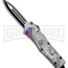 Atomic Defender Large OTF Automatic Knife American Liberty - Two Tone Dagger -Kershaw Shop Atomic Defender American Liberty Automatic Knife Black Dagger GX 33833 ns large