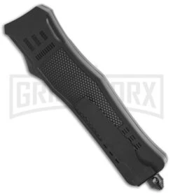 Atomic Defender Large OTF Automatic Knife Black - Serr Two Tone Dagger -Kershaw Shop Atomic Defender Dagger Black OTF Auto TT Serr GX 19059 jr side large