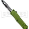 Atomic Defender Large OTF Automatic Knife OD Green - Serr Two Tone Dagger -Kershaw Shop Atomic Defender Dagger OD Green OTF Black Serr DFODDS BP 22455 jr large
