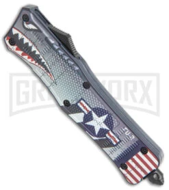 Large Atomic Defender Warhawk Automatic Dagger Knife - Two-Tone Plain 8 Large Atomic Defender Warhawk Automatic Dagger Knife - Two-Tone Plain -Kershaw Shop Atomic Defender Large OTF Auto Blue Warhawk TT Dagger GX 37360 jr spine large