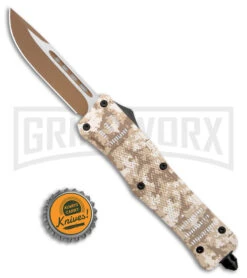 Atomic Defender Large OTF Automatic Knife Tan Digi Camo - Two Tone Drop Point -Kershaw Shop Atomic Defender Large OTF Auto Digi Camo TT DP BHQ 178779 jr bottlecap large