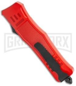 Atomic Defender Large OTF Automatic Knife Fire Dept. Red - Two-tone -Kershaw Shop Atomic Defender Large OTF Auto Fire Department Red TT Dagger GX 37337 jr side large