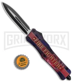 Atomic Defender Large OTF Automatic Knife Fire Fighter - Dagger Two-Tone -Kershaw Shop Atomic Defender Large OTF Auto Fire Fighter Dagger TT GX 37362 jr bottlecap large
