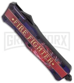 Atomic Defender Large OTF Automatic Knife Fire Fighter - Dagger Two-Tone -Kershaw Shop Atomic Defender Large OTF Auto Fire Fighter Dagger TT GX 37362 jr spine large