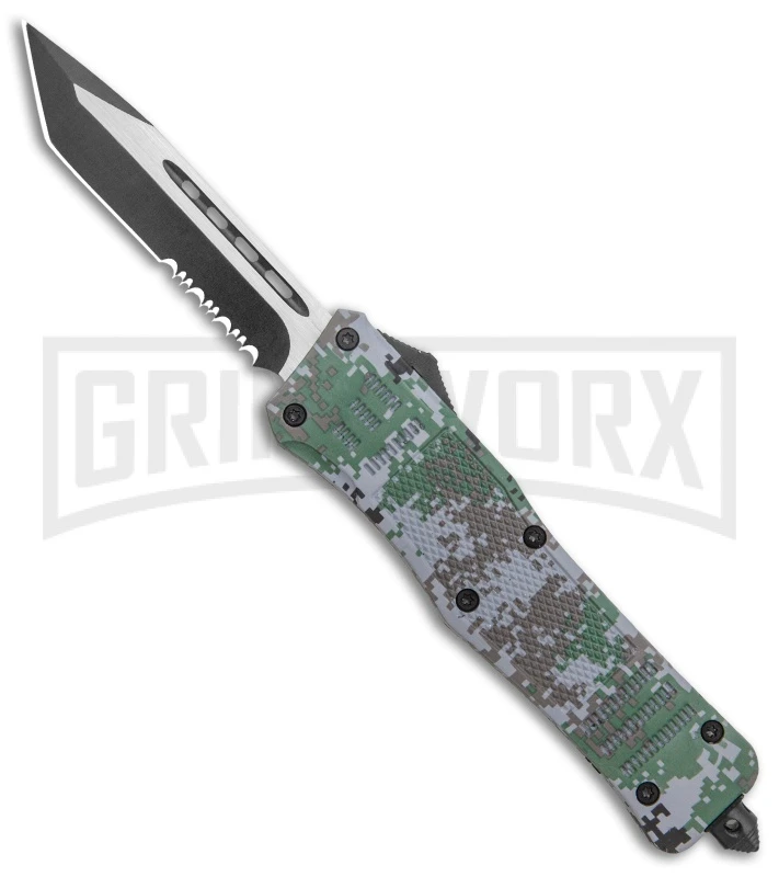 Atomic Defender Large OTF Auto Grey Digi Camo - Two Tone Tanto, Serr 3 Atomic Defender Large OTF Auto Grey Digi Camo - Two Tone Tanto, Serr