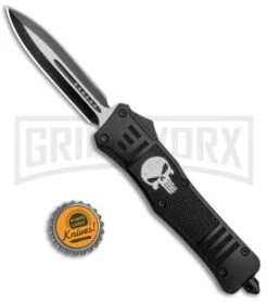 Atomic Defender Large OTF Automatic Knife Punisher Black - Two Tone Dagger -Kershaw Shop Atomic Defender Large OTF Auto Punisher Black TT Dagger GX 37200 jr bottlecap large