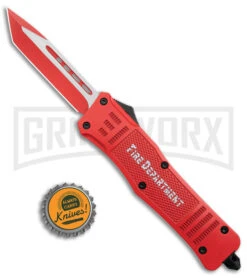 Atomic Defender Large Red OTF Automatic Knife Fire Dept. - Tanto Red Two Tone 9 Atomic Defender Large Red OTF Automatic Knife Fire Dept. - Tanto Red Two Tone -Kershaw Shop Atomic Defender Large OTF Auto Red Fire Department Red TT Tanto GX 39326 jr bottlecap large