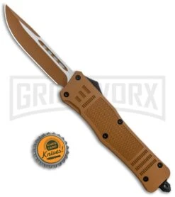 Atomic Defender Large OTF Automatic Knife Sand Brown - Brown Two Tone Drop Point 11 Atomic Defender Large OTF Automatic Knife Sand Brown - Brown Two Tone Drop Point -Kershaw Shop Atomic Defender Large OTF Auto Sand Brown Brown TT DP GX 37338 jr bottlecap large