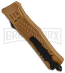 Atomic Defender Large OTF Automatic Knife Sand Brown - Brown Two Tone Drop Point 8 Atomic Defender Large OTF Automatic Knife Sand Brown - Brown Two Tone Drop Point -Kershaw Shop Atomic Defender Large OTF Auto Sand Brown Brown TT DP GX 37338 jr spine large