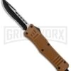 Atomic Defender Large OTF Automatic Knife Sand Brown - Two Tone Serr Drop Point -Kershaw Shop Atomic Defender Large OTF Auto Sand Brown TT Serr DP GX 37209 jr large
