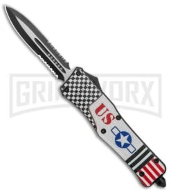 Atomic Defender Large OTF Automatic Knife U.S. - DBL Serr Two Tone Dagger