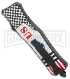 Atomic Defender Large OTF Automatic Knife U.S. - DBL Serr Two Tone Dagger -Kershaw Shop Atomic Defender Large OTF Auto US TT Dagger Serr GX 37821 jr side large