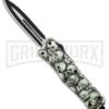 Atomic Defender Large OTF Automatic Knife Ghost White Skull - Two Tone Dagger -Kershaw Shop Atomic Defender Large OTF Automatic Knife Skull Two Tone Dagger GX 36508 LS large