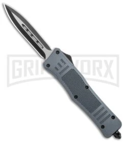 Atomic Defender Medium OTF Automatic Knife Gray - Two Tone Dagger
