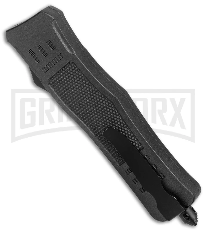 Atomic Defender Medium OTF Auto Drop Point Knife Black Serrated Satin 5 Atomic Defender Medium OTF Auto Drop Point Knife Black Serrated Satin - Image 3