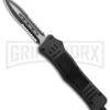 Atomic Defender Medium OTF Automatic Black Dagger - (3.25" Two-Tone) -Kershaw Shop Atomic Defender Medium OTF Auto Black TT Dagger Serr GX 37395 jr large
