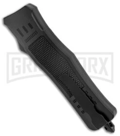 Atomic Defender Medium OTF Automatic Black Dagger - (3.25" Two-Tone) -Kershaw Shop Atomic Defender Medium OTF Auto Black TT Dagger Serr GX 37395 jr side large