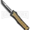 Atomic Destroyer OTF Automatic Knife Black/Tan Box Textured - Two Tone Tanto -Kershaw Shop Atomic Defender Medium OTF Auto Black Tan Checkered TT Tanto GX 35946 jr large