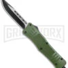 Atomic Defender Medium OTF Automatic Knife Dark Green - Two Tone Drop Point -Kershaw Shop Atomic Defender Medium OTF Auto Dark Green TT DP GX 38389 jr large