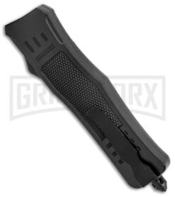 Atomic Defender Medium OTF Automatic Black Dagger Satin Serrated -Kershaw Shop Atomic Defender Medium OTF Auto Double Serr Satin Dagger GX 37477 jr side large