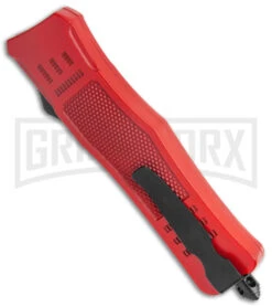 Atomic Defender Medium OTF Automatic Knife Red - Two Tone Dagger -Kershaw Shop Atomic Defender Medium OTF Auto Red TT Dagger GX 38572 jr side large