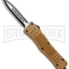 Atomic Defender Medium OTF Automatic Knife Sand Brown - Two Tone Dagger -Kershaw Shop Atomic Defender Medium OTF Auto Sand Brown TT Dagger GX 36405 jr large