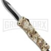 Atomic Defender Medium OTF Automatic Knife Tan Digi Camo - Recurve Two Tone