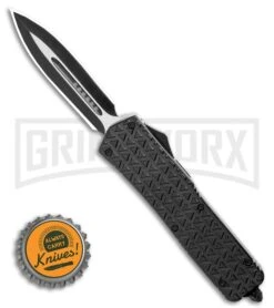 Atomic Defender Medium OTF Automatic Knife Triangle Black - Two Tone Dagger -Kershaw Shop Atomic Defender Medium OTF Automatic Knife Dark Red Two Tone Dagger GX 36510 LS Bottlecap large
