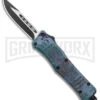 Atomic Defender Mini OTF Automatic Knife Green Digi Camo - Two Tone Drop Point -Kershaw Shop Atomic Defender Mini OTF Auto Digi Camo TT DP GX 38957 jr large