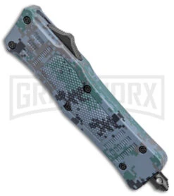 Atomic Defender Mini OTF Automatic Knife Digi Camo - Serr Two Tone Dagger -Kershaw Shop Atomic Defender Mini OTF Auto Digi Camo TT Dagger Serr GX 38964 jr spine large