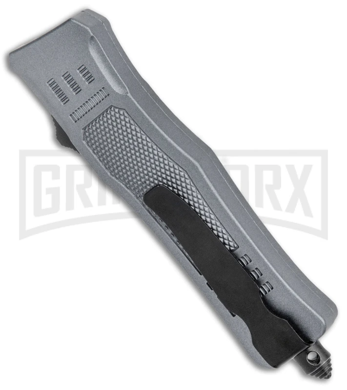 Atomic Defender Mini OTF Automatic Knife Gray - Serr Two Tone Tanto 5 Atomic Defender Mini OTF Automatic Knife Gray - Serr Two Tone Tanto - Image 3