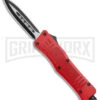 Atomic Defender Mini Red OTF Automatic Dagger Knife - Two Tone Plain -Kershaw Shop Atomic Defender Mini OTF Auto Red TT Dagger BHQ 141076 jr 2 large