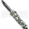 Atomic Defender Mini OTF Automatic Knife Green Skull - Two Tone Drop Point -Kershaw Shop Atomic Defender Mini OTF Automatic Knife White Skull Two Tone Drop Point GX 36507 LS large