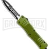Atomic Defender Mini OTF Automatic Knife OD Green - Serr Two Tone Dagger -Kershaw Shop Atomic Defender OD Green OTF Auto Dagger TT Serr GX 36393 jr large