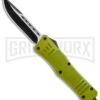 Atomic Defender Medium OTF Automatic Knife OD Green - Two Tone Drop Point -Kershaw Shop Atomic Defender OTF OD Green DP TT GX 36388 jr large