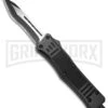 Atomic Defender Large OTF Automatic Knife Black W/Fuller - Two Tone Recurve -Kershaw Shop Atomic Defender OTF Recurve Tanto Black with Fuller TT 6PA21 55A BP 19786 jr large