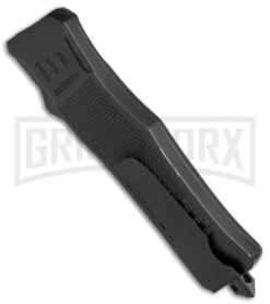 Atomic Defender Large OTF Automatic Knife Black W/Fuller - Two Tone Recurve -Kershaw Shop Atomic Defender OTF Recurve Tanto Black with Fuller TT 6PA21 55A BP 19786 jr side large