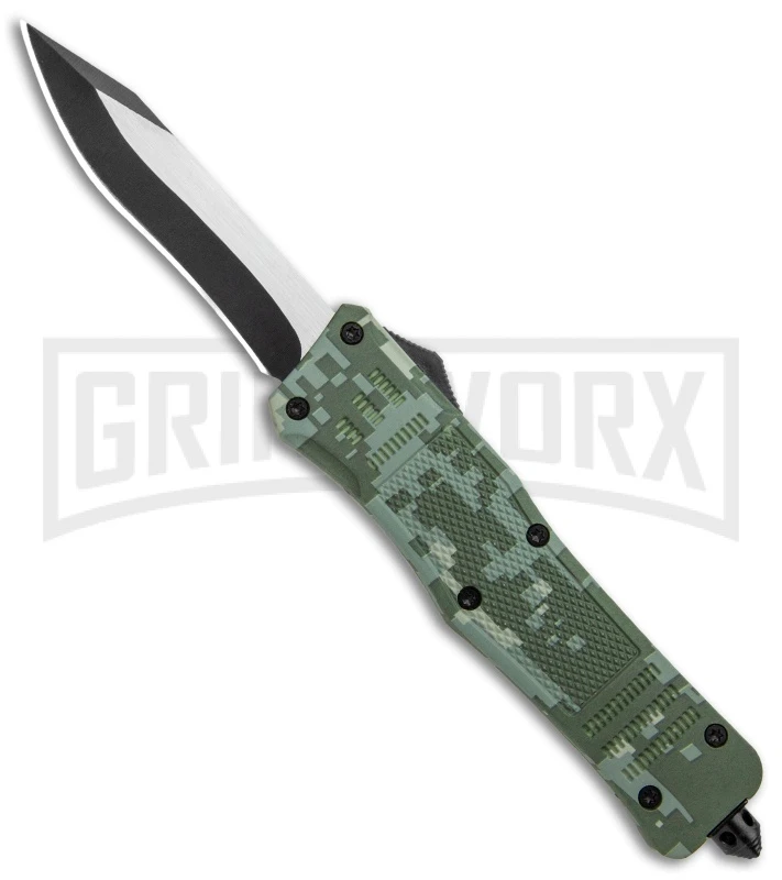Atomic Defender Large OTF Automatic Knife Green Digi Camo - Two Tone Recurve 3 Atomic Defender Large OTF Automatic Knife Green Digi Camo - Two Tone Recurve