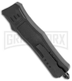 Atomic Defender Medium OTF Automatic Knife Black - Two Tone Recurve -Kershaw Shop Atomic Defender Recurve Tanto Black OTF Auto TT GX 35883 jr side large