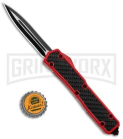 Atomic Slim Dagger Red D/A OTF Sim Carbon Fiber - Dagger Plain -Kershaw Shop Atomic Defender Red DA OTF Sim CF Dagger Plain GX 34179 jr bottlecap large